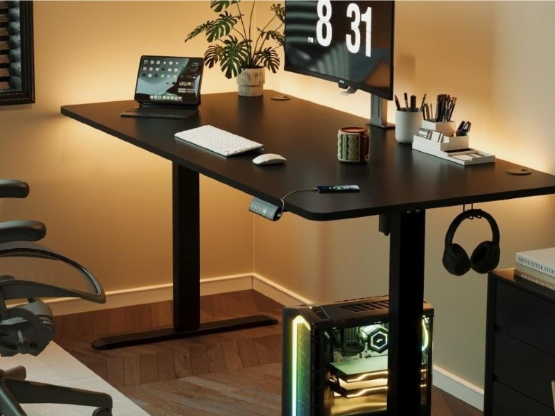 Escritorio elevable barato, mesa regulable en altura y mesa que sube y baja para home office