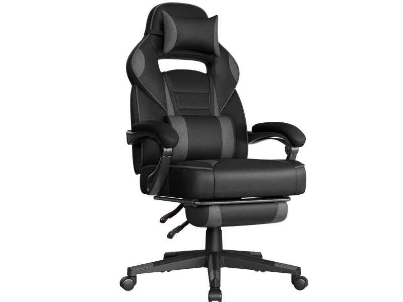 SONGMICS OBG073BH20 silla de oficina con reposapiés y reposacabezas
