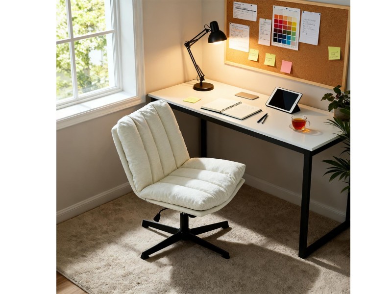 MEUBLE COSY silla de oficina giratoria sin ruedas con inclinación