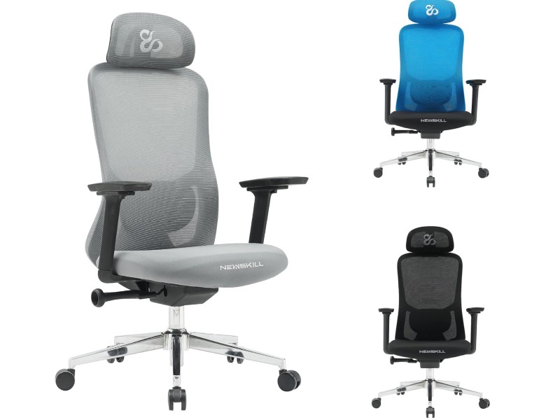 NEWSKILL NUE silla ergonómica con reposabrazos 3D y respaldo de malla