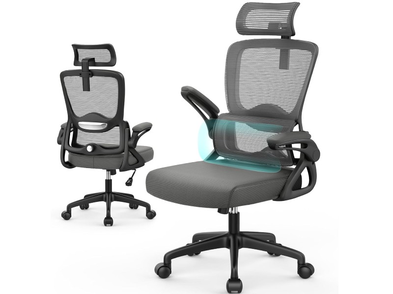 YONISEE silla de oficina ergonómica con reposacabezas y reposabrazos