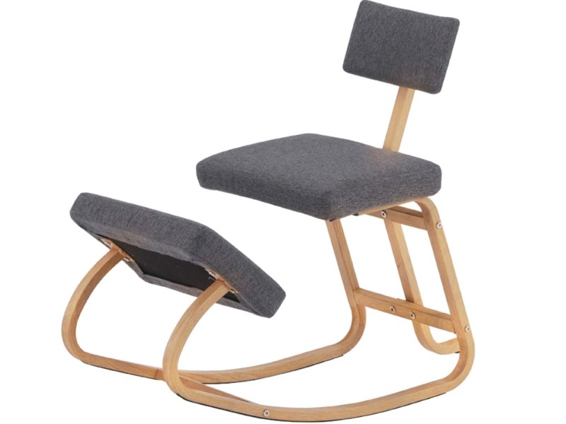 ELQ silla ergonómica de madera maciza para arrodillarse ajustable